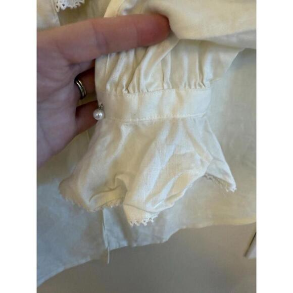 lauren ralph lauren vintage Inspired pearl button top PM - Picture 4 of 5